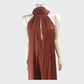 Branded Cinnamon Cotton Voile Halter neck Full Length Dress