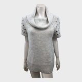 Branded Grey Short Sleeve Jumper - Size 12