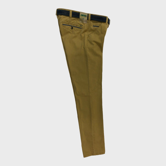 Ecru MEYER Chicago Men's Trousers With Belt