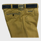 Ecru MEYER Chicago Men's Trousers With Belt - Size 34"