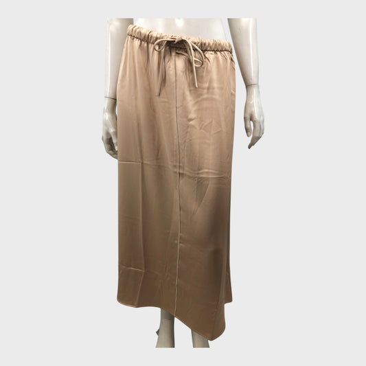 Mango Gold Satin Skirt - Size 10