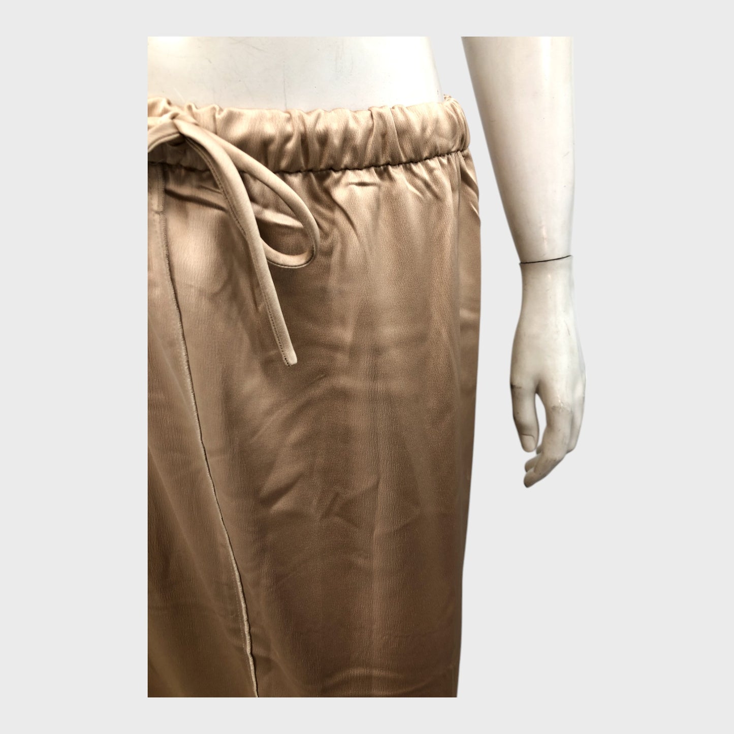 Mango Gold Satin Skirt - Size 10