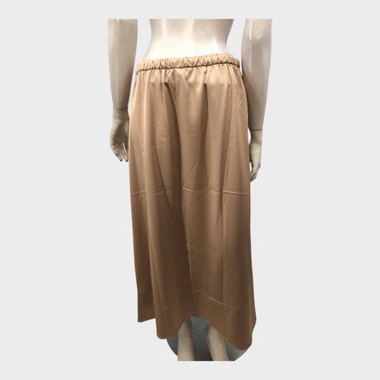 Mango Gold Satin Skirt - Size 10