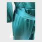Adrianna Papell Green Satin Crepe Wrap Dress - Size 12