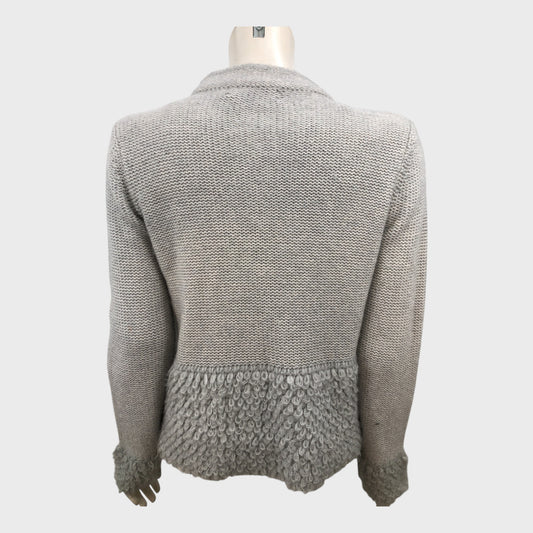 Branded Grey Knitted Cardigan - Size 12