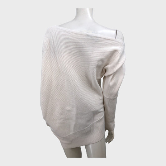 Branded Pearl Cream Asymmetric Tunic - Size 12