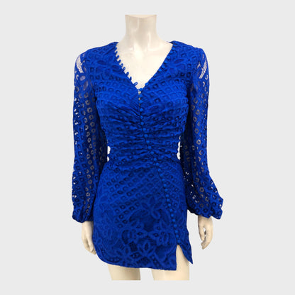 Bardot Blue Lace Dress - Size 6