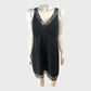Branded Black Satin Layering Slip Dress - UK 16