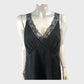 Branded Black Satin Layering Slip Dress - UK 16