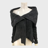 All Saints Dark Grey Alpaca Cardigan - Size 10