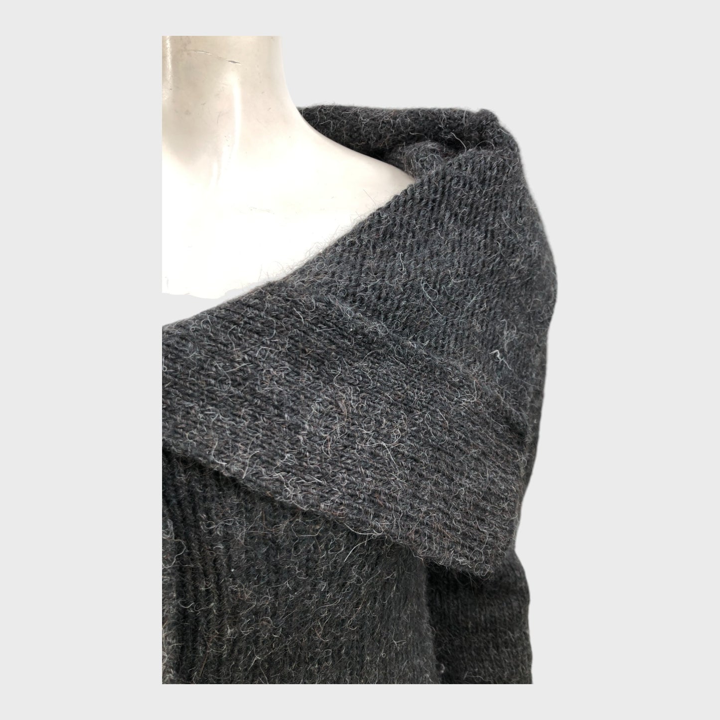 All Saints Dark Grey Alpaca Cardigan - Size 10