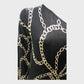 Kitri Black Chain Lurex One Shoulder Dress - Size 10