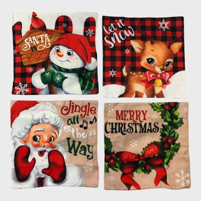 Christmas Decorative Cushion Covers Set Of 4