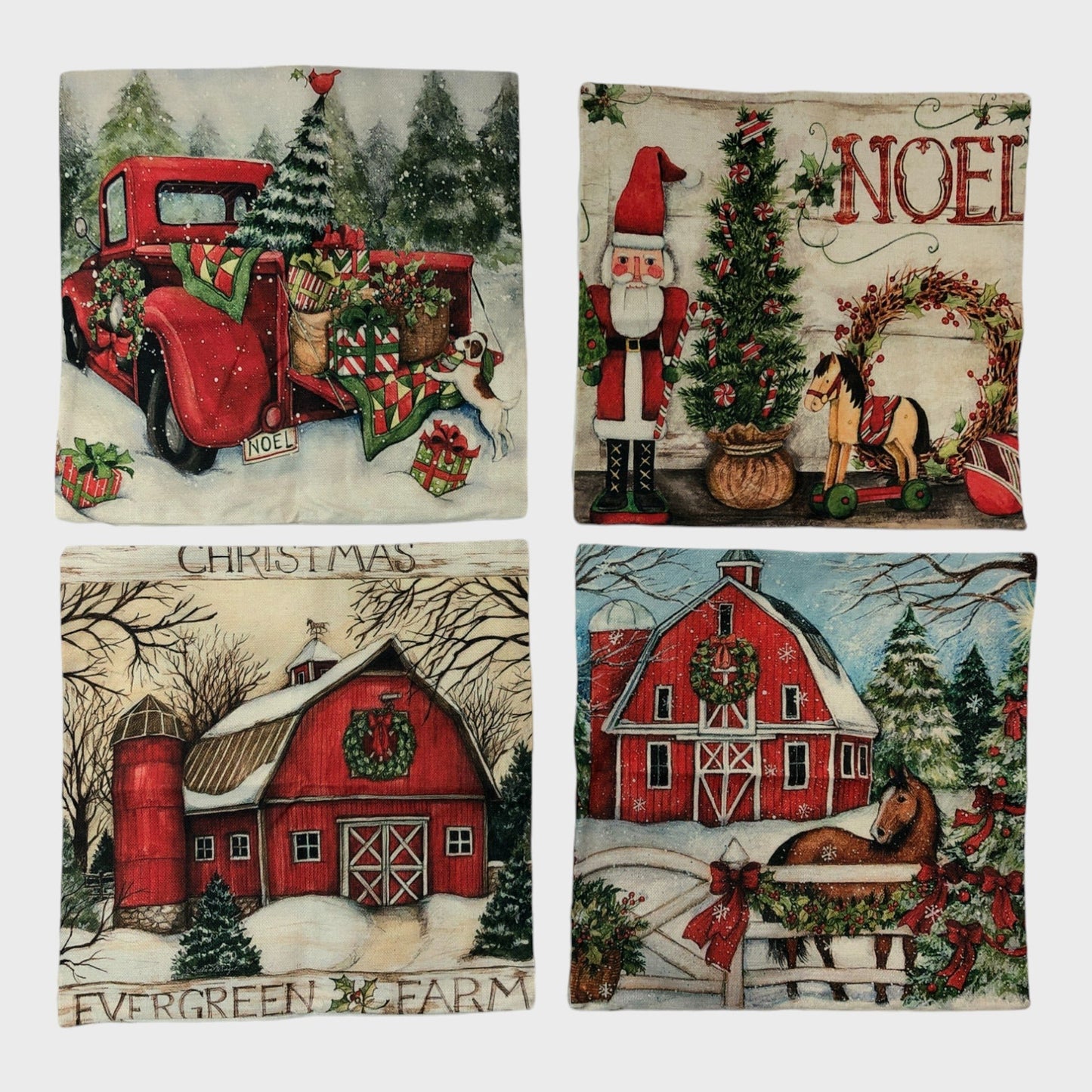 Christmas Decorative Cushion Covers Set Of 4