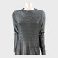 Branded Silver Pleat Panel Metallic Dress