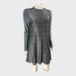 Branded Silver Pleat Panel Metallic Dress