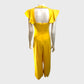 Branded Lemon Statement  Frill Sleeve Jumpsuit