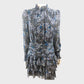 Branded Indigo Scatter Floral Short Boho Dress - UK 16
