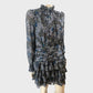 Branded Indigo Scatter Floral Short Boho Dress - UK 16