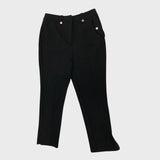 Branded Black Pleat Capri Trousers - Size 12