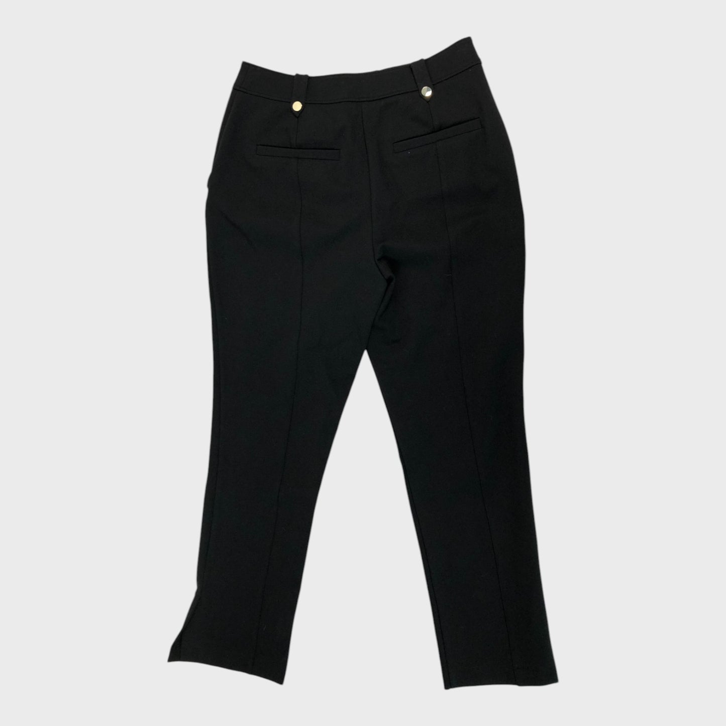 Branded Black Pleat Capri Trousers - Size 12