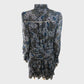 Branded Indigo Scatter Floral Short Boho Dress - UK 16