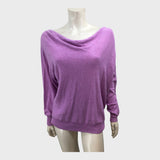 Branded Purple Draped Jumper - Size 12