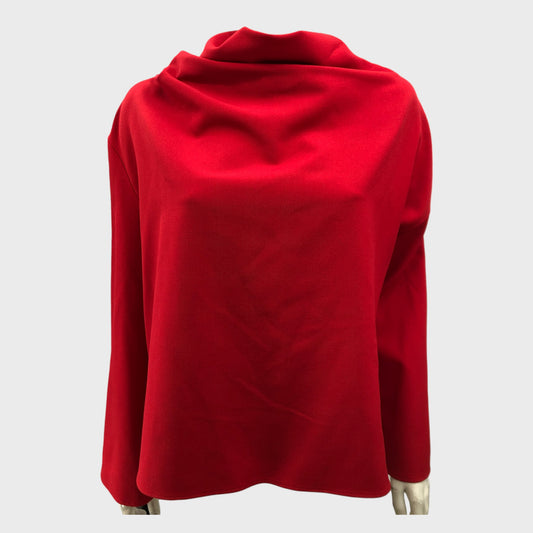 Zara Red Draped Top - Size 12