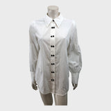 Branded Ivory Pin Tuck Shirt - Size 12