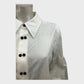 Branded Ivory Pin Tuck Shirt - Size 12