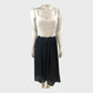 Ted Baker Navy Blue Daisy Print Pleated Midi Dress - UK 6