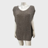 Zara Light Mocha Loose Knit Jumper - Size 12