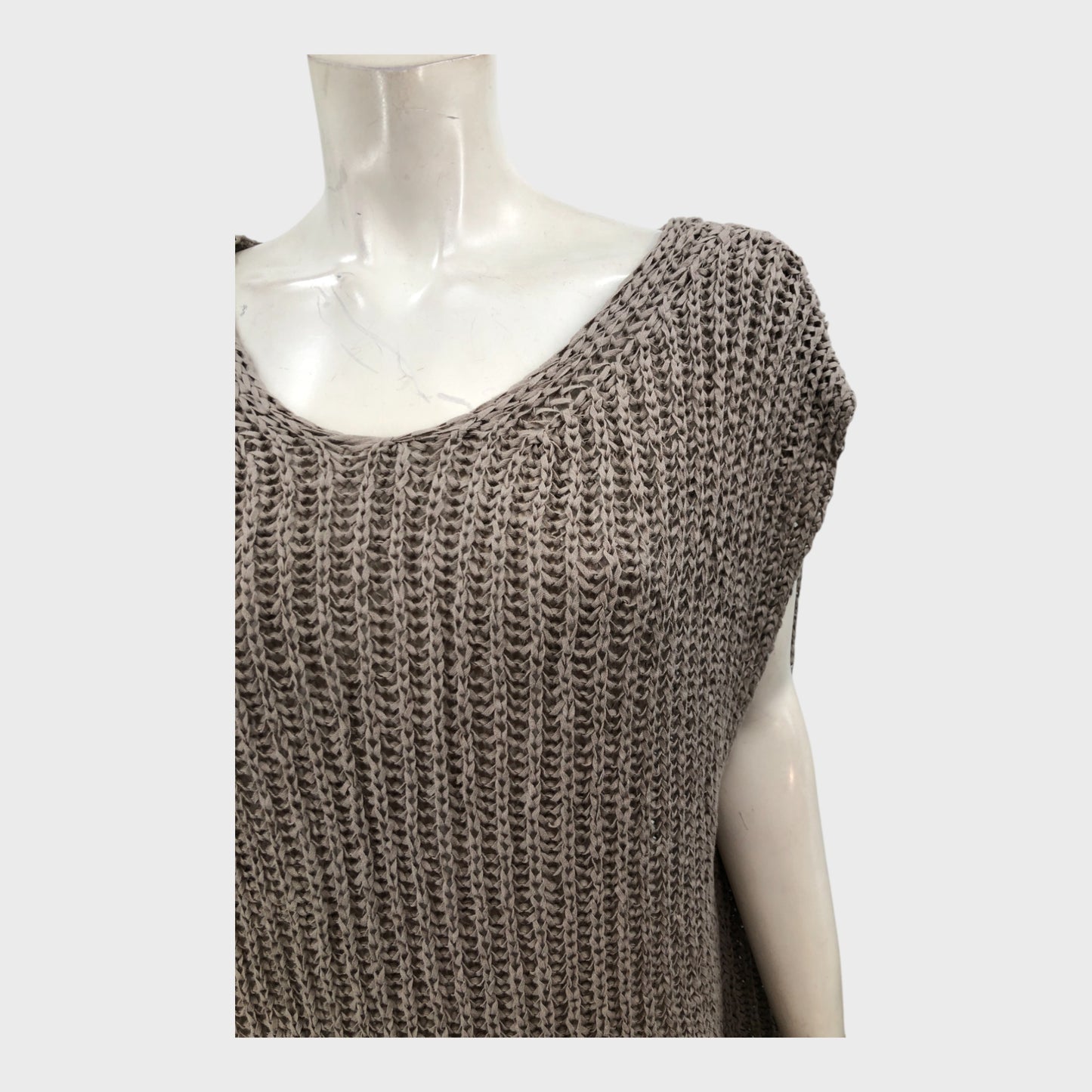 Zara Light Mocha Loose Knit Jumper - Size 12