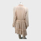 Branded Cream Frill Mini Dress - Size 12