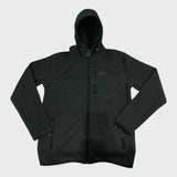 Washed Black Branded Full Zip Hoodie - Size Medium