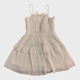 River Island White Tiered Shimmer Dress - 2-3 Years