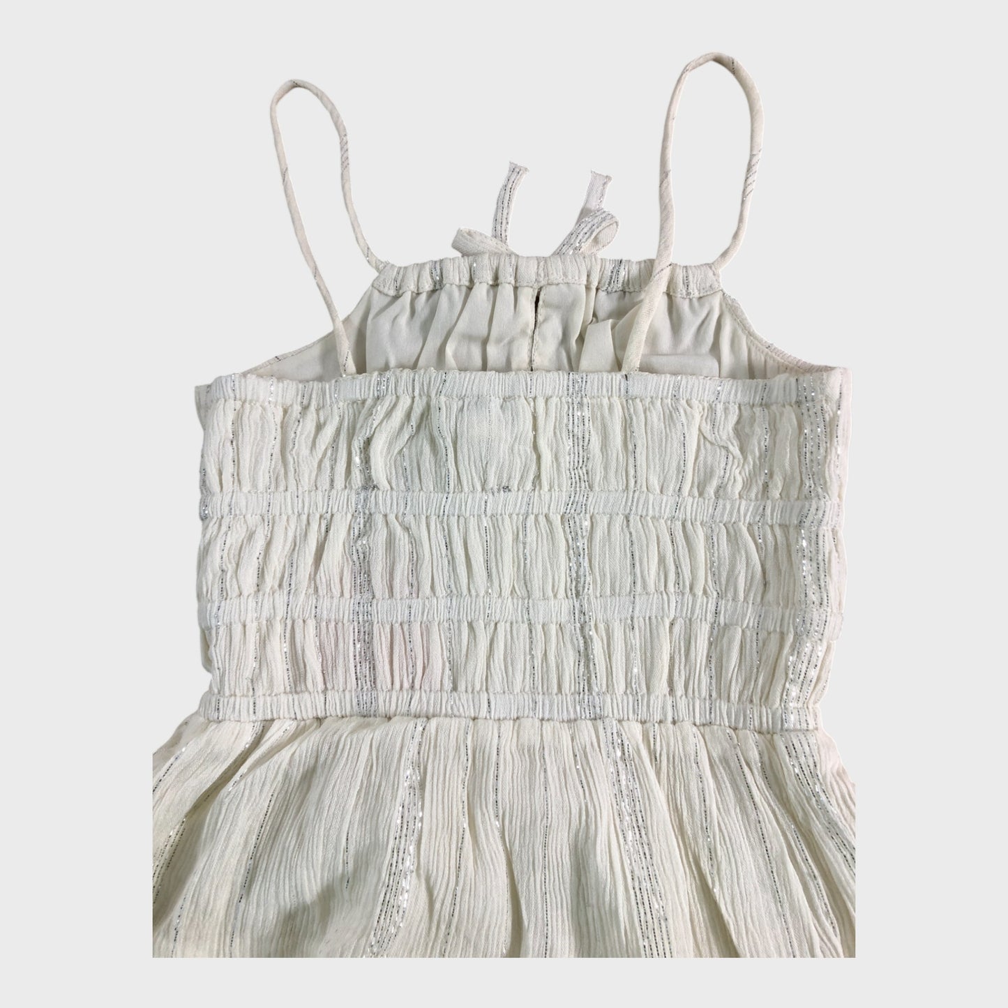 River Island White Tiered Shimmer Dress - 2-3 Years
