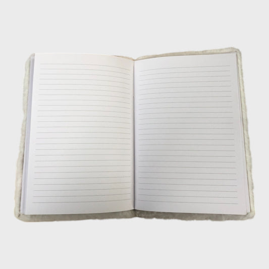 Bubble Blowing Furry Rabbit Lined Notebook
