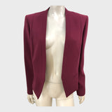 Dark Red Jacques Vert Crepe Jacket - Size 16