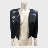 Black Precis Petite Floral Jacket - Size 14