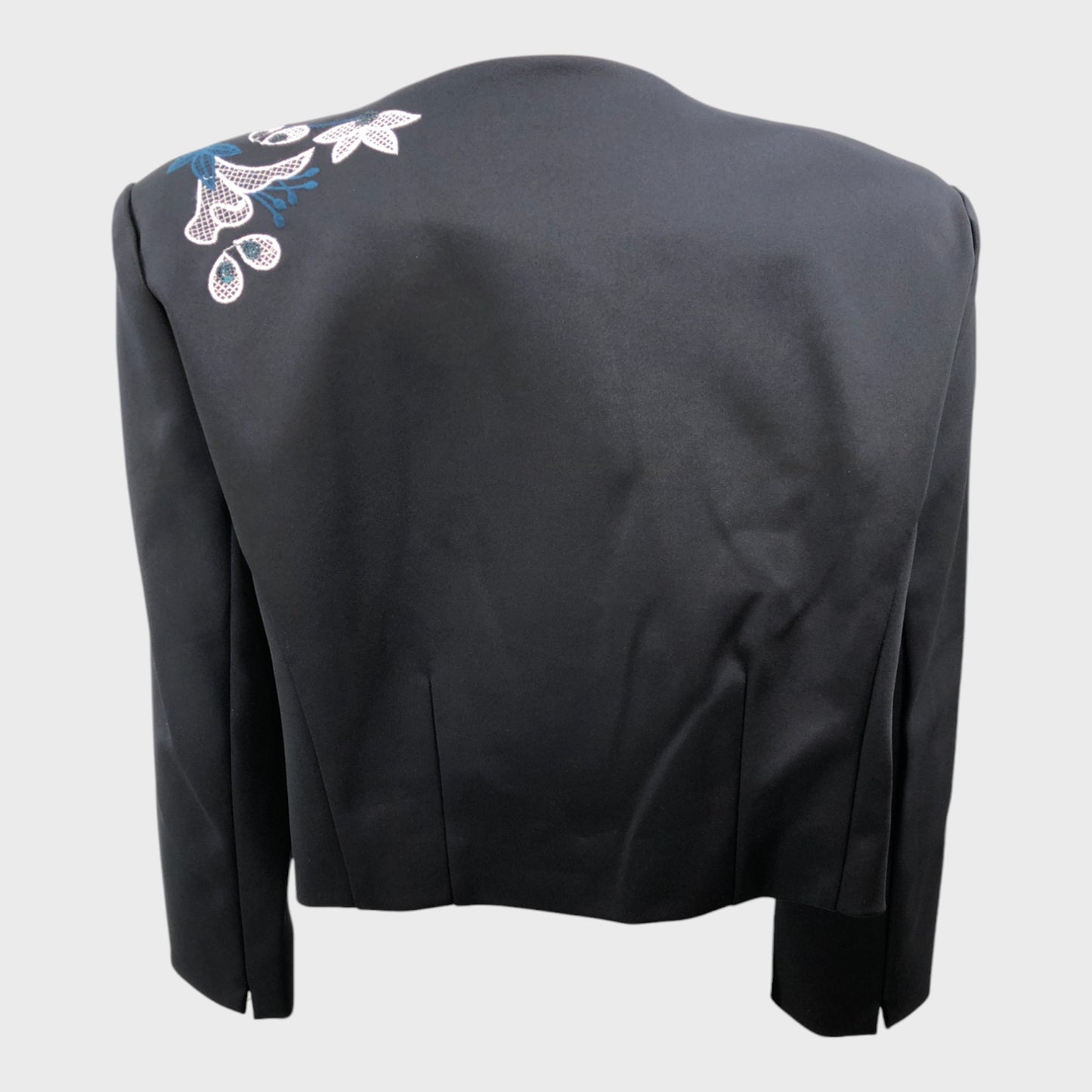 Black Precis Petite Floral Jacket - Size 14