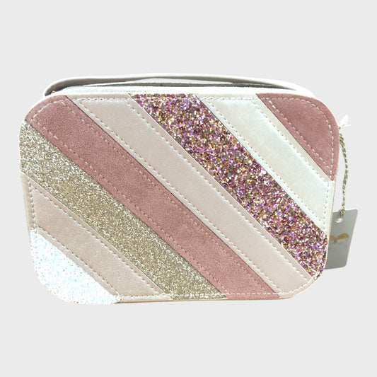 Glitter Stripe Cross Body Bag