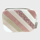 Glitter Stripe Cross Body Bag