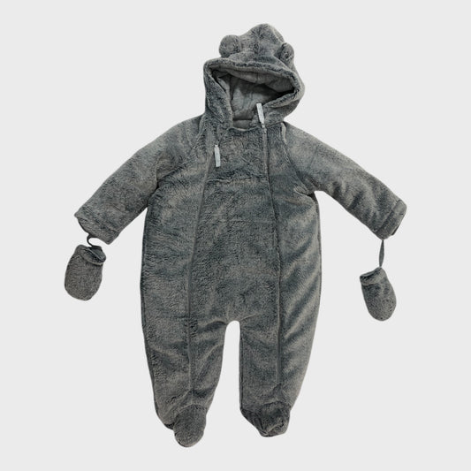 Grey Warm Fleece Toddlers' Pramsuit