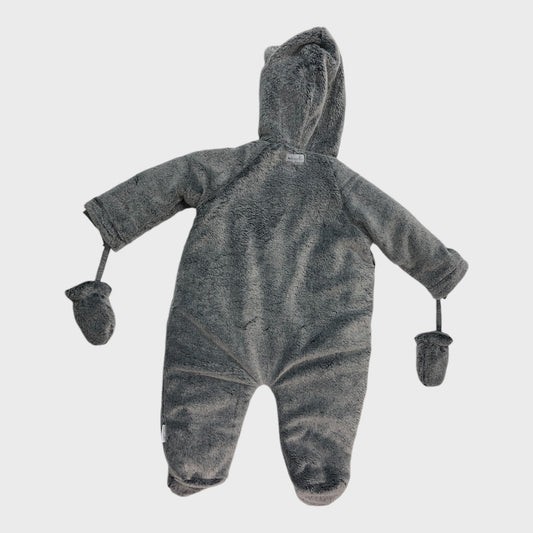 Grey Warm Fleece Toddlers' Pramsuit