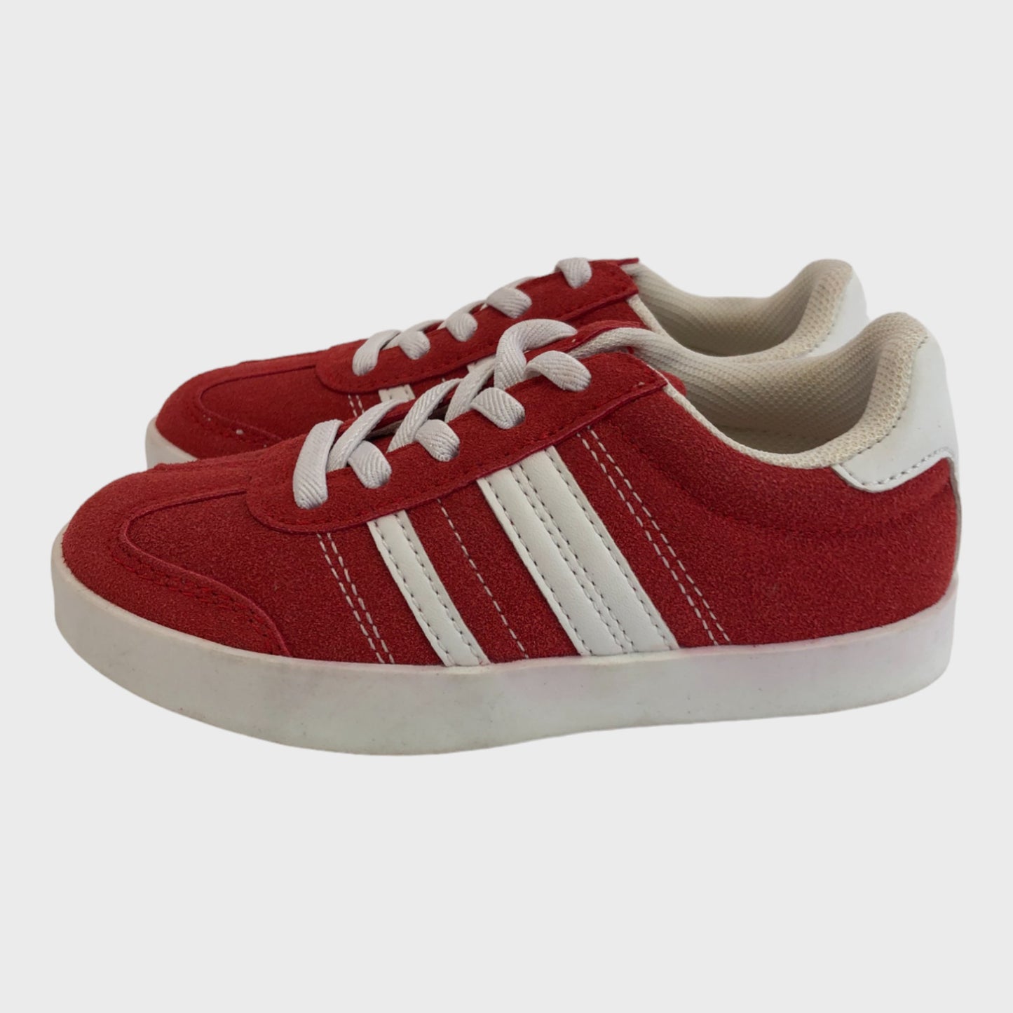 Kids Retro Synthetic Suede Trainers