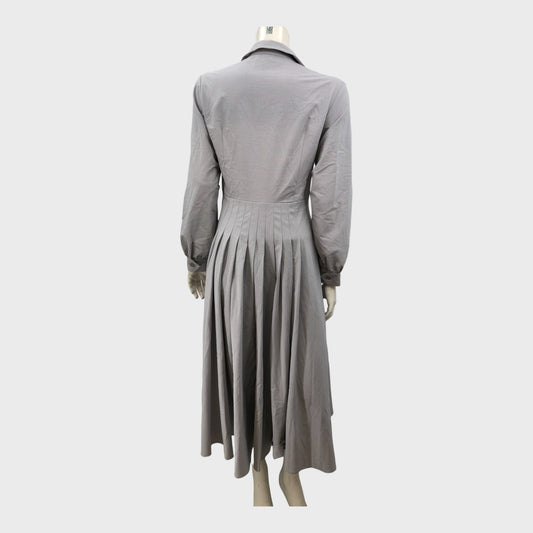 AEL Amy Enjoy Life Studios Grey Pleated Dress - Size 8