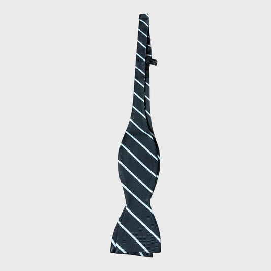 Amanda Christensen Black Pencil Stripe Bow Tie