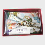 Liberty White Floral Bow Tie & Hankie Set