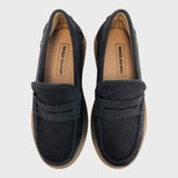 Kids Black suede Loafers